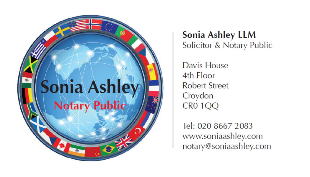 Sonia Ashley Notary Public in Croydon