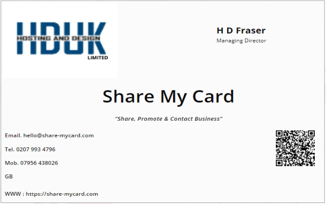 Share My Card - Kwick Kard