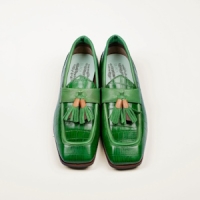 Black-Tulip-Womens-Square-Toe-Loafer-Greensa7eqlT